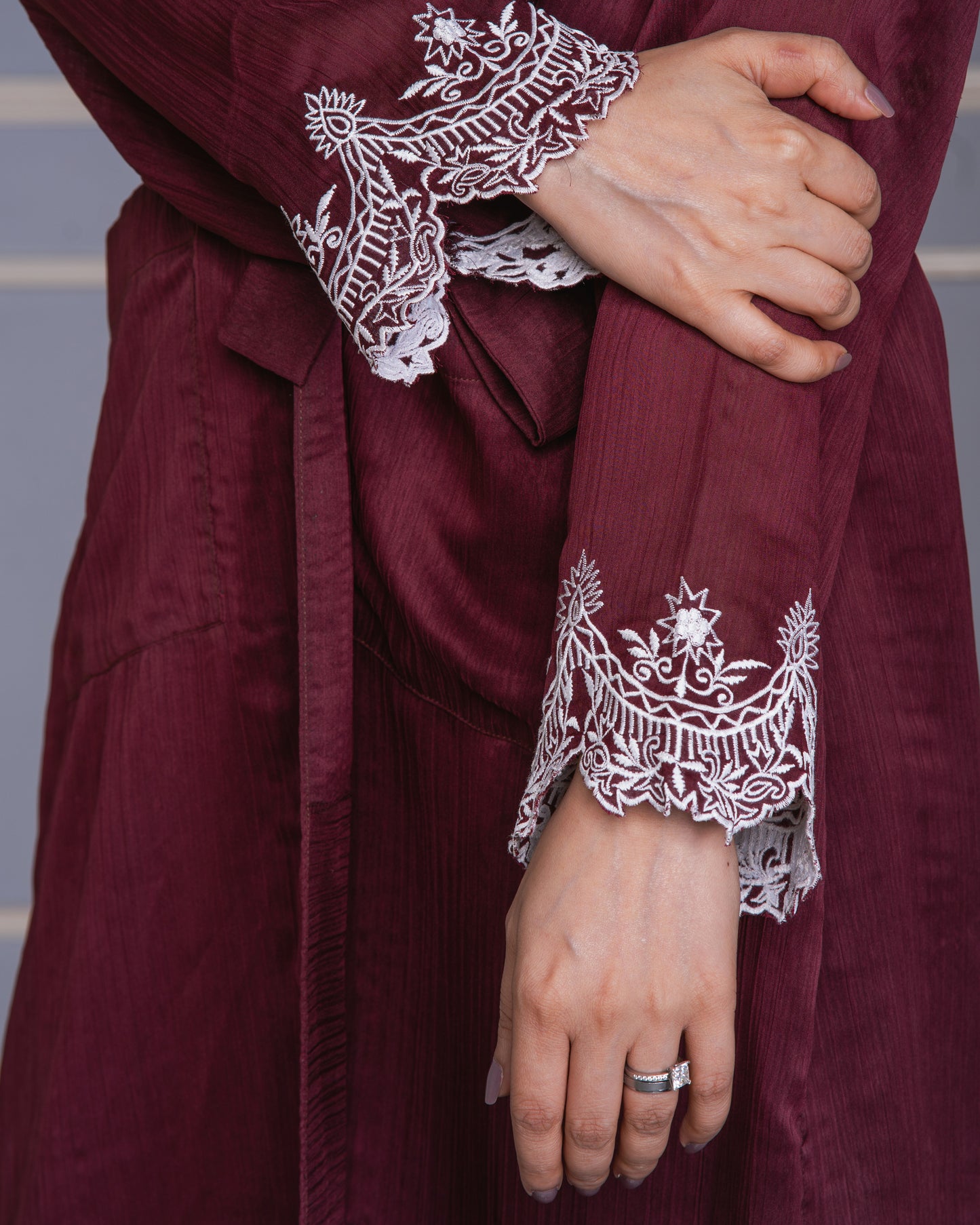 Maroon Petal Shrug
