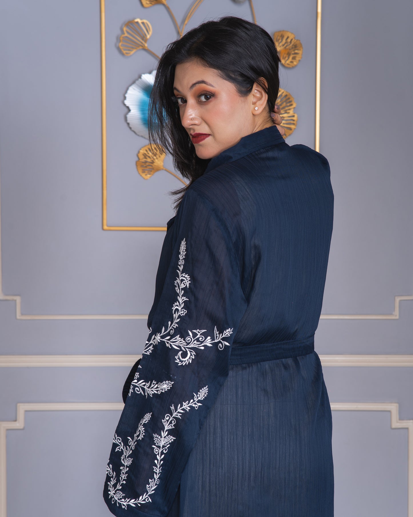Indigo Blossom Shrug