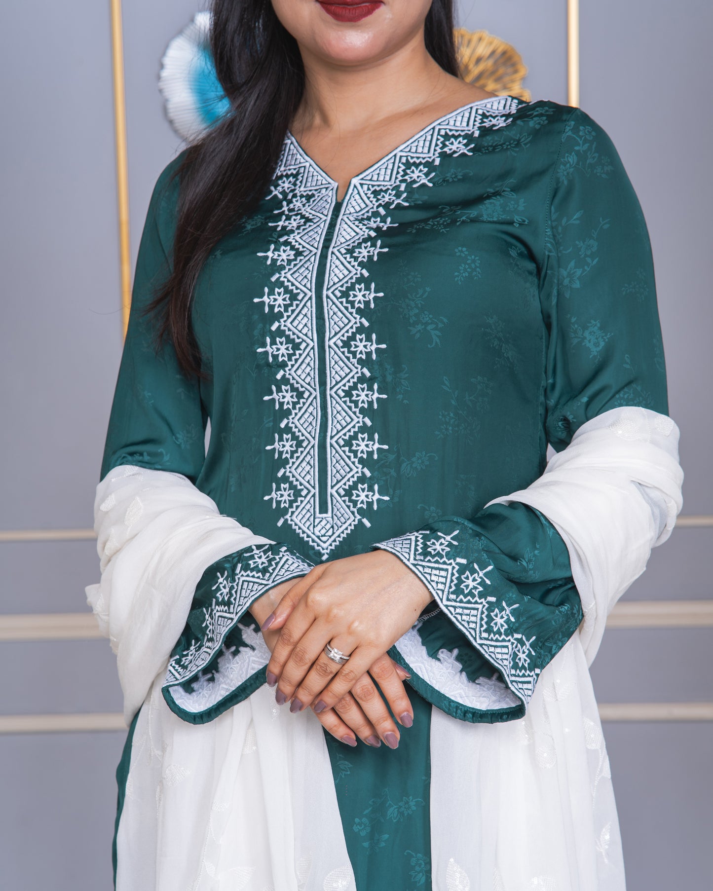 Emerald Vine Kurti Set