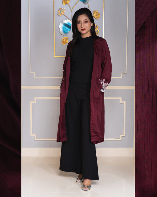 Maroon Petal Shrug