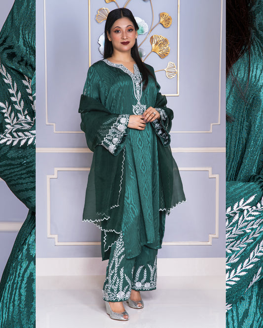 Jade Cascade Kurti Set