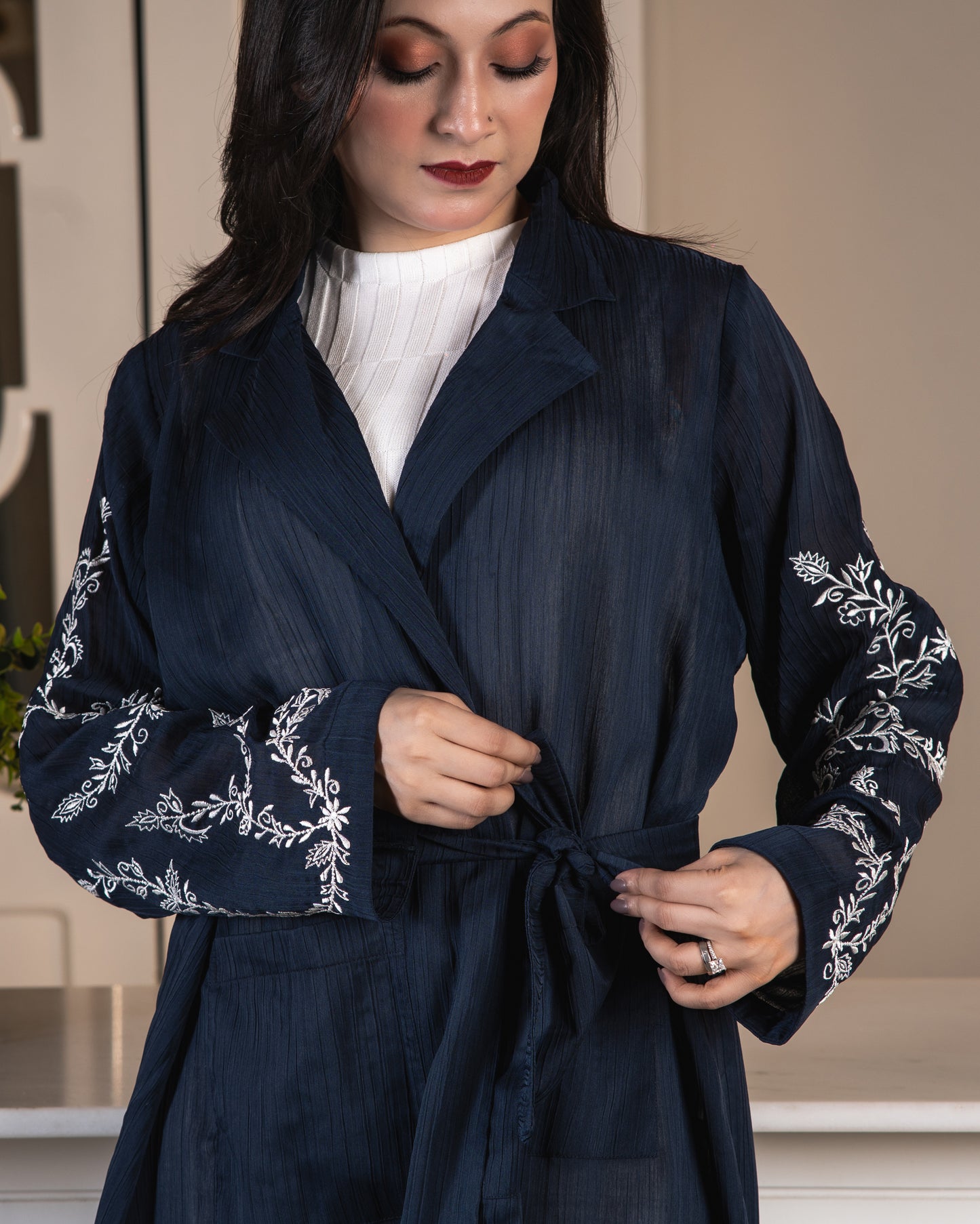 Indigo Blossom Shrug