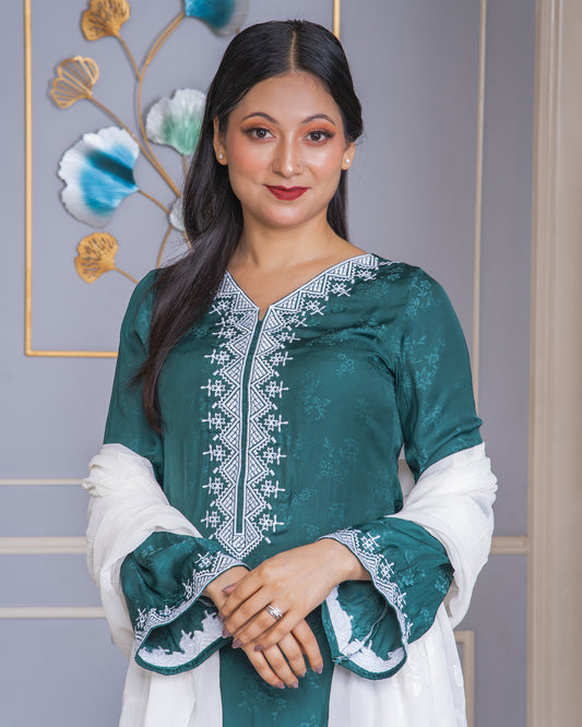 Emerald Vine Kurti Set
