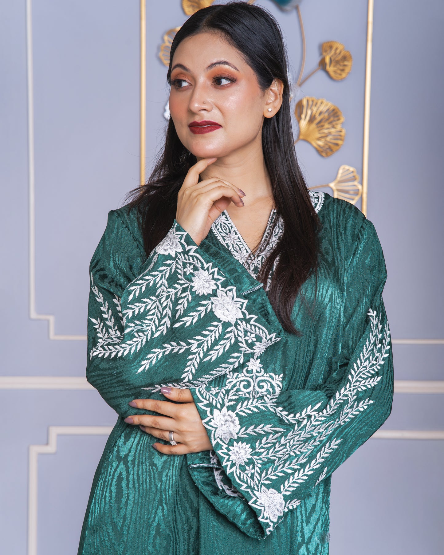 Jade Cascade Kurti Set
